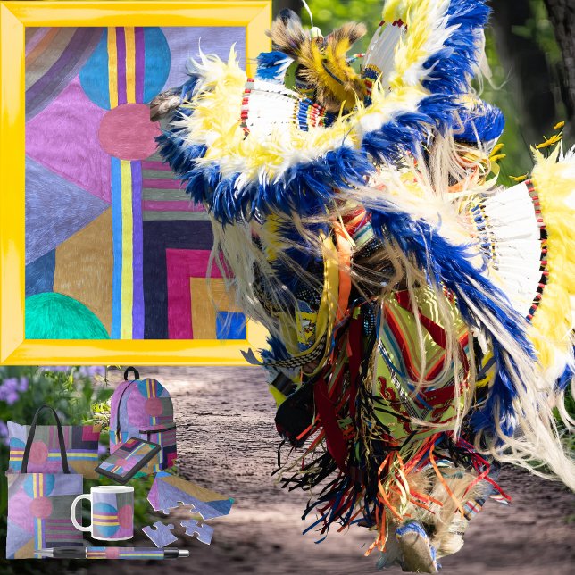 "Yellow Pathway" Lumbar Cushion (Get the full “Yellow Pathway” collection at: https://bit.ly/SmartArtIIZazzle. )