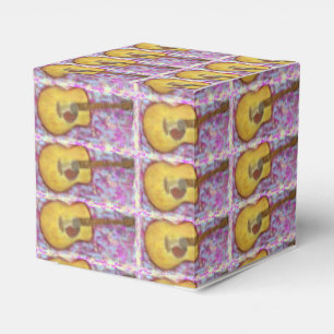 yellow patina acoustic guitar favour box