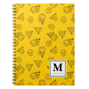 Yellow Pattern   Add Your Name Notebook