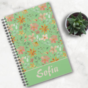 Yellow pattern botanical green name green planner