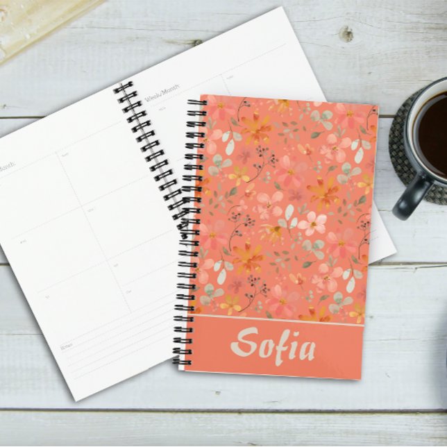 Yellow pattern botanical green name orange planner (Creator Uploaded)