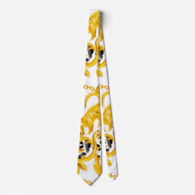 Yellow Pattern Design Tie (Front)
