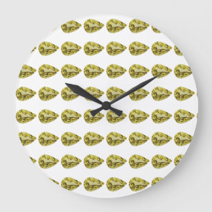 Yellow Pattern Large Clock