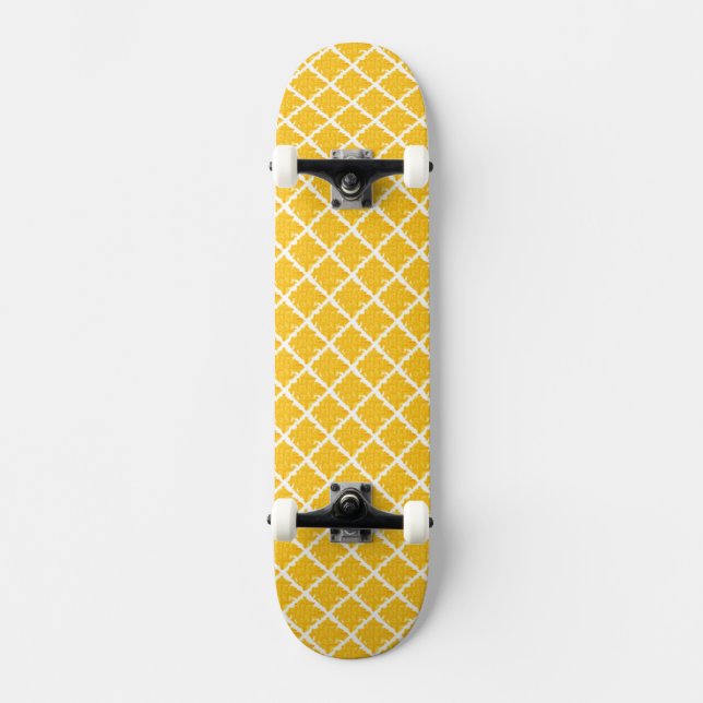 Yellow Pattern Skateboard (Front)