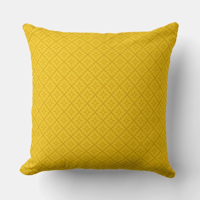 Yellow Pattern Throw Pillow (Front)