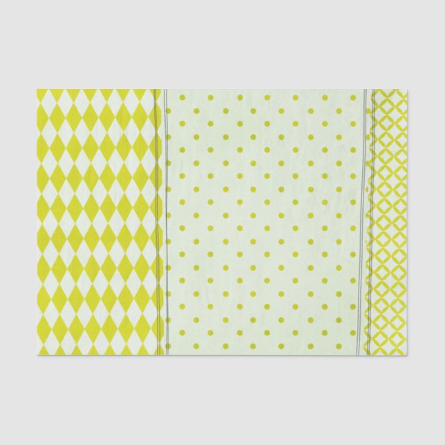 Yellow Patterned Tissue Paper (Front)