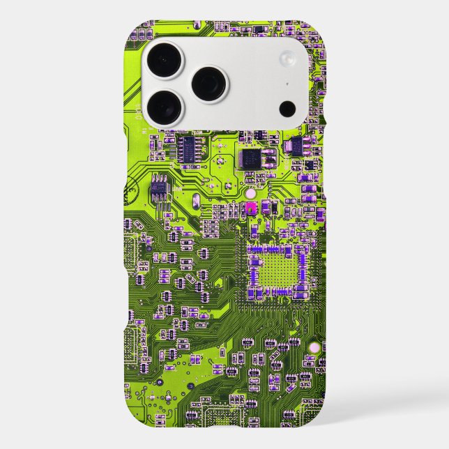Yellow PCB Circuit Board Design for IT Pros (Back)