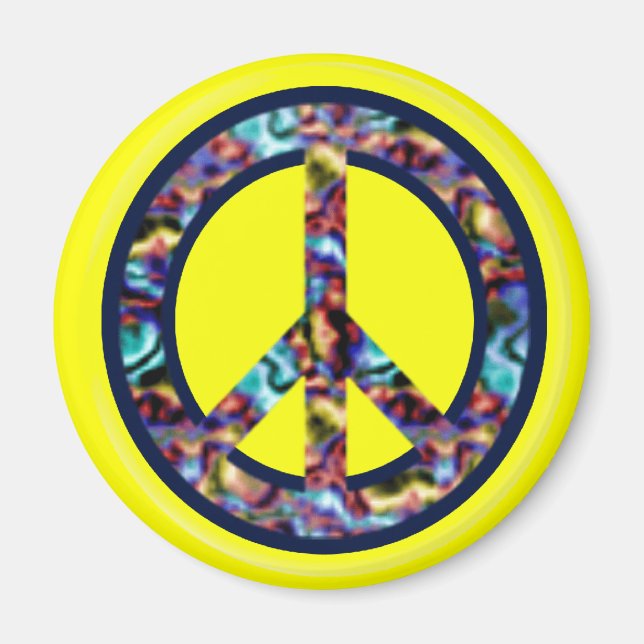 Yellow Peace Magnet (Front)