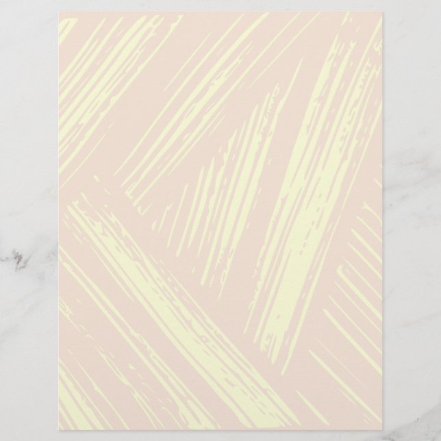 Yellow & Peach Abstract Scrapbook Paper (Front)