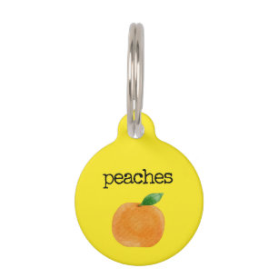 Yellow Peaches Pet Tag