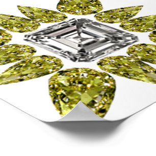 Yellow Pear Diamond Poster