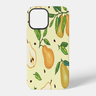 Yellow Pear Fruits: Vintage Illustration. iPhone 12 Case