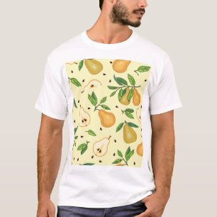 Yellow Pear Fruits: Vintage Illustration. T-Shirt