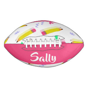 Yellow pencils and scrabbles on white football