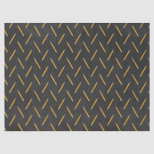 Yellow Pencils on Chalkboard Decoupage Tissue Paper