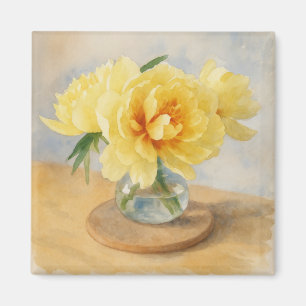 Yellow Peonies - Magnet