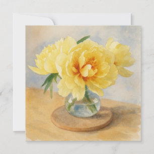 Yellow Peonies - Note Cards
