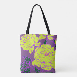 Yellow Peonies Tote Bag