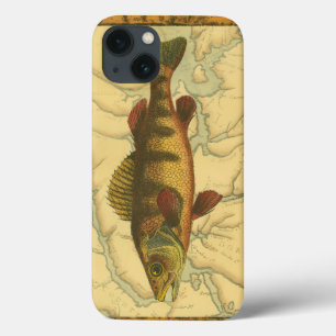 Yellow Perch on Map iPhone 13 Case