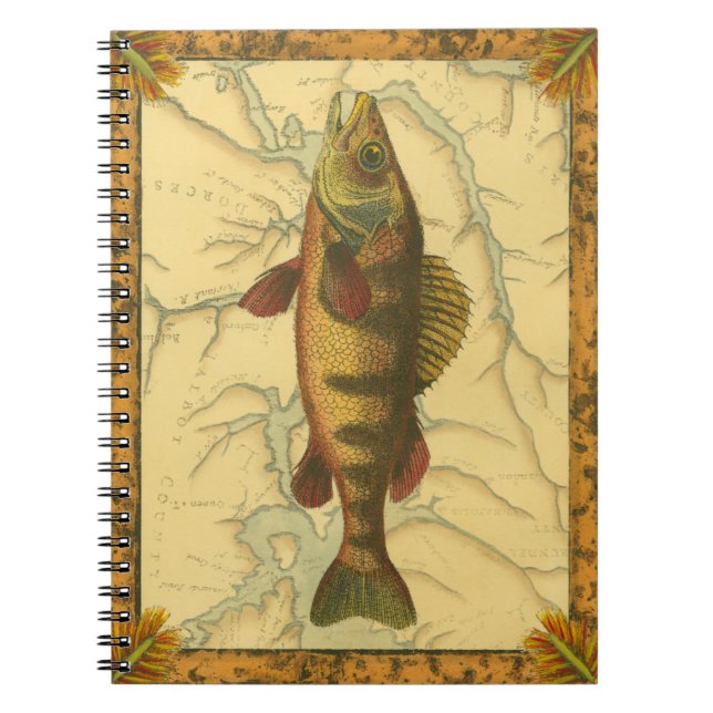 Yellow Perch on Map Notebook (Front)