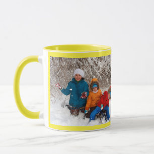 Yellow Personalise Photo Template Gift Coffee Mug