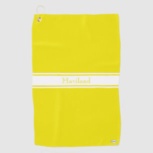 Yellow Personalised Golf Towel HAMbWG