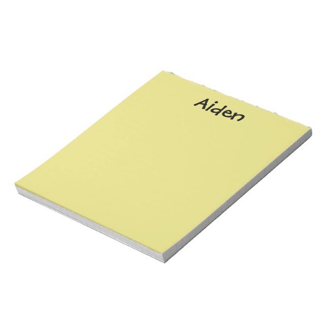 Yellow Personalised Notepad (Rotated)