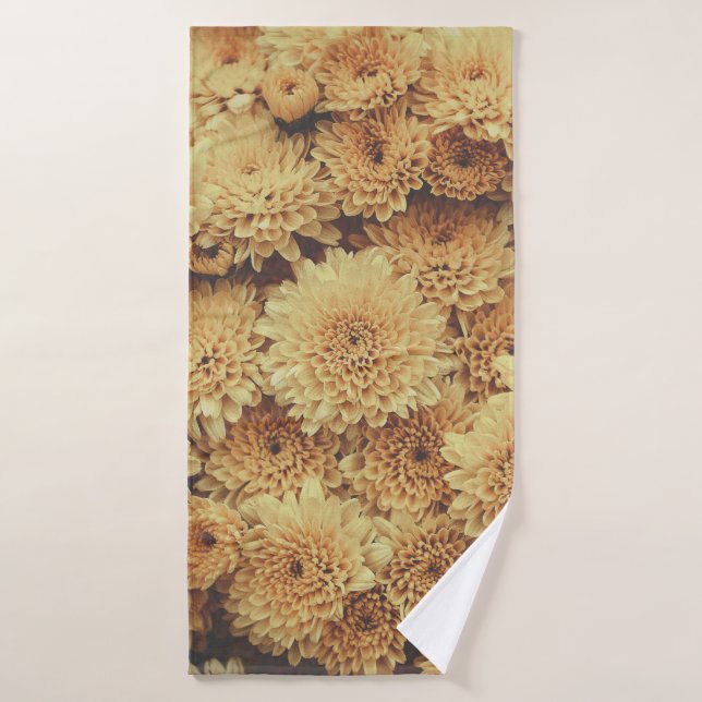 YELLOW PETALED FLOWERS BATH TOWEL (Bath Towel)