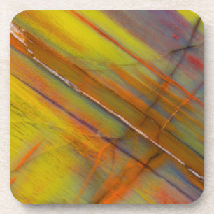 Yellow Petrified Wood Coaster