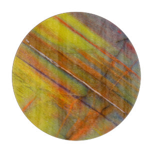 Yellow Petrified Wood Cutting Board