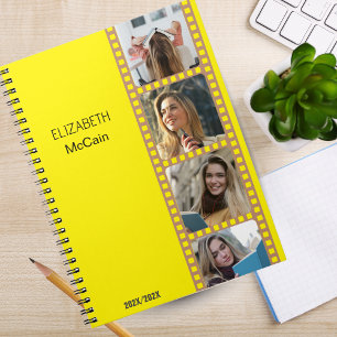 Yellow Photo Booth - Trendy Modern Personalised Notebook