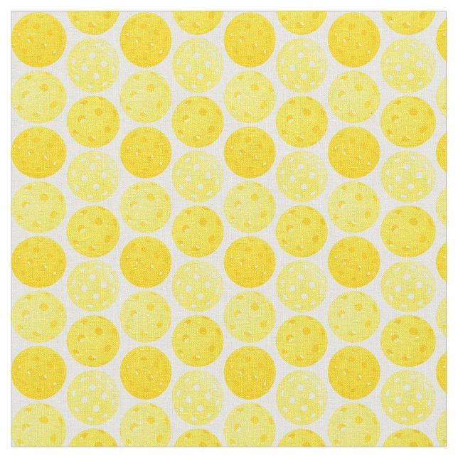 Yellow Pickleballs on White Fabric (Close Up)