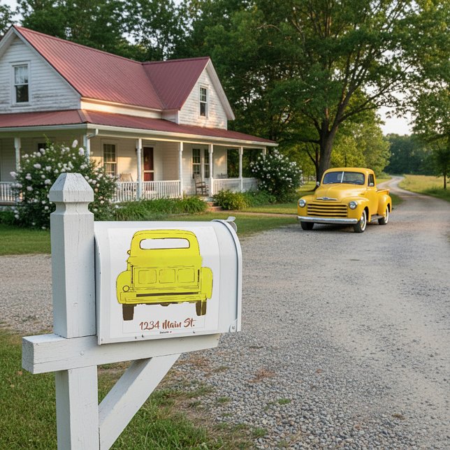 Yellow pickup mailbox sticker (Creator Uploaded)