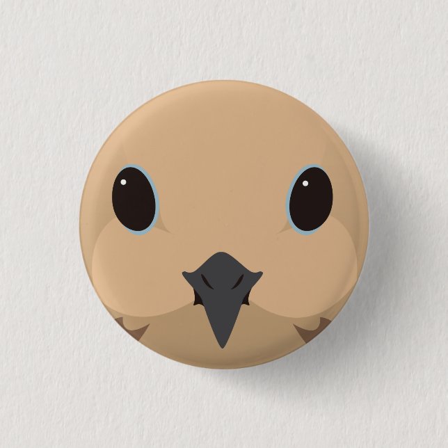 Yellow pigeon-Mourning dove 3 Cm Round Badge (Front)