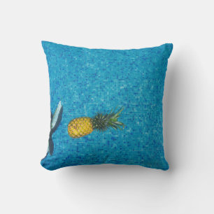 Yellow pineapple fruit cushion