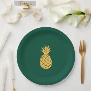 Yellow Pineapple Paper Plate