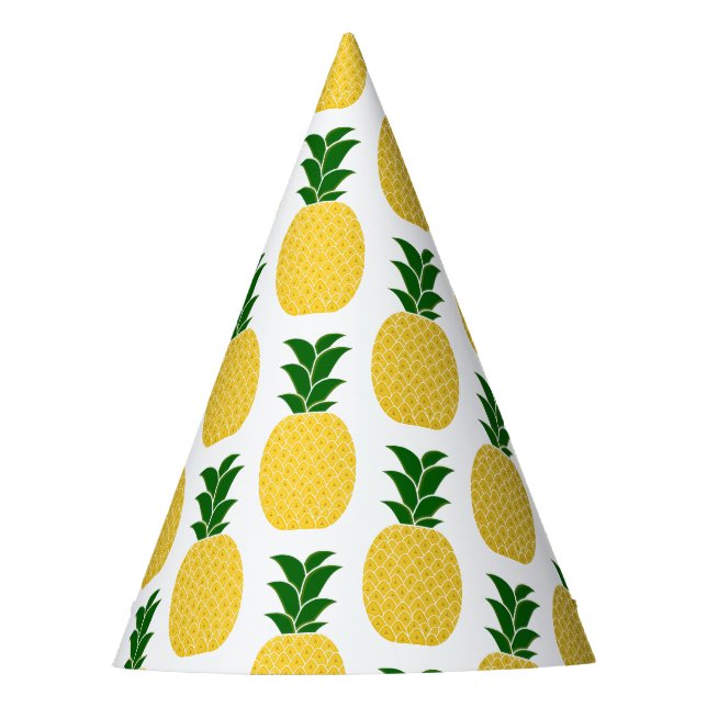 Yellow Pineapple Pattern Party Hat (Front)
