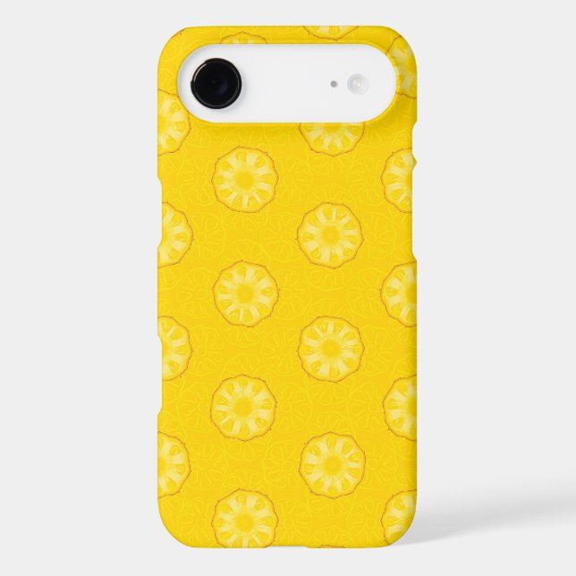 Yellow Pineapple Slices Pattern Case-Mate iPhone Case (Back)