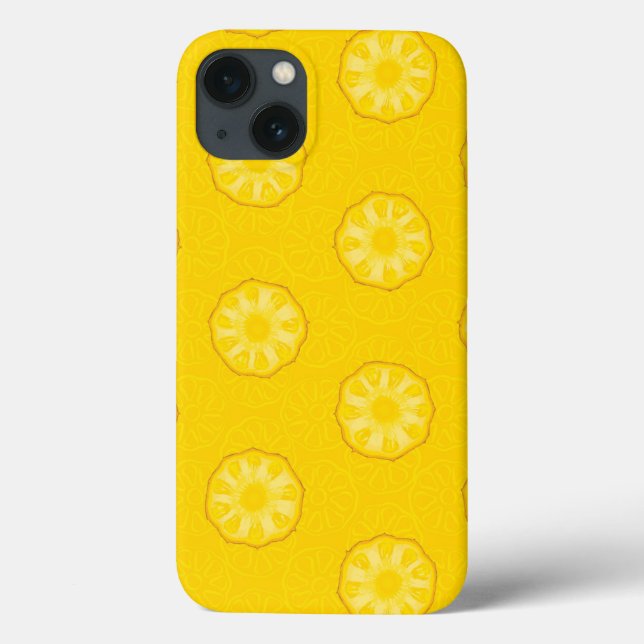 Yellow Pineapple Slices Pattern Case-Mate iPhone Case (Back)