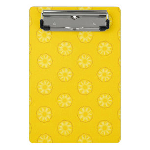 Yellow Pineapple Slices Pattern Mini Clipboard