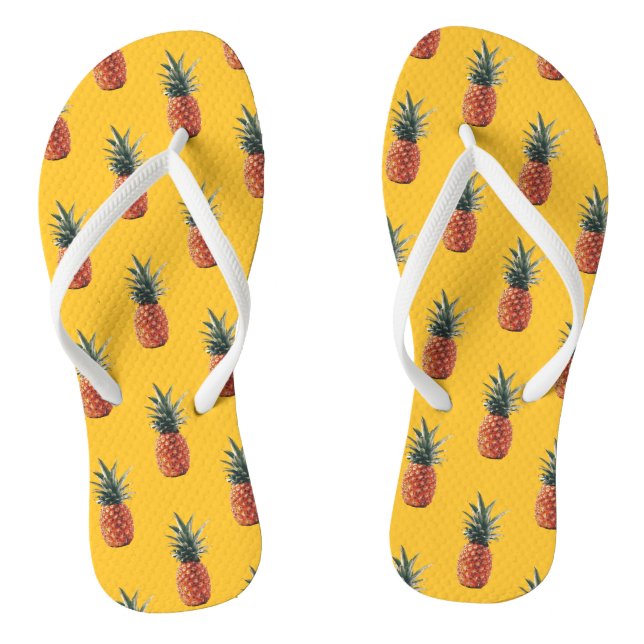 Yellow pineapple thongs (Footbed)
