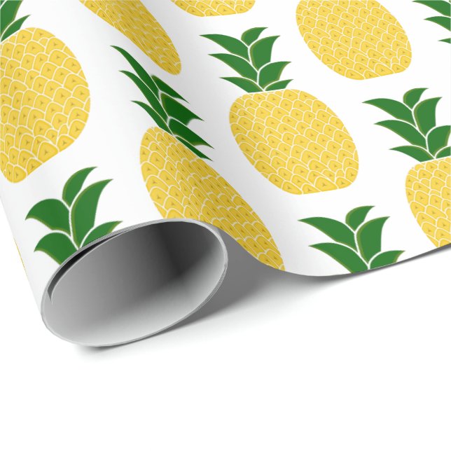Yellow Pineapple Wrapping Paper (Roll Corner)