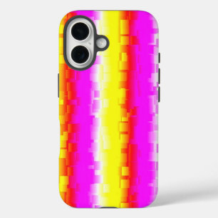 yellow pink abstract rainbow pattern iPhone 16 case
