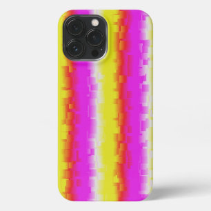 Yellow Pink Artdeco Rainbow Stripes iPhone 13 Pro Max Case