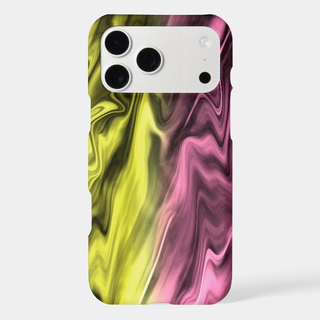 Yellow Pink Blurred Marble Pattern   (Back)