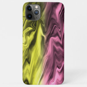 Yellow Pink Blurred Marble Pattern   iPhone 11 Pro Max Case