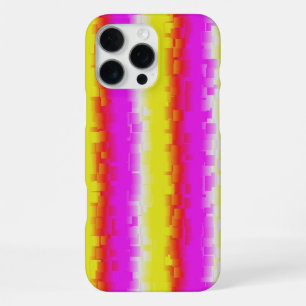Yellow Pink Broken Glass Rainbow Stripes iPhone 16 Pro Max Case