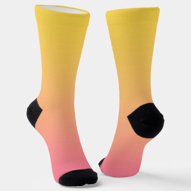 Yellow Pink Colour Socks (Angled)