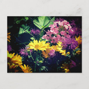 Yellow & Pink Floral   Postcard