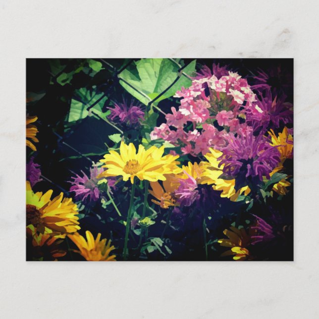 Yellow & Pink Floral | Postcard (Front)